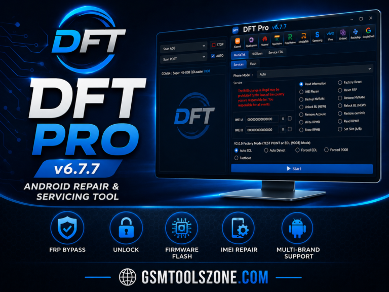 DFT Pro v6.7.7 download and Android repair tool