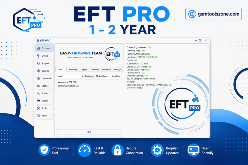 EFT Pro Dongle V5.5.3 software interface