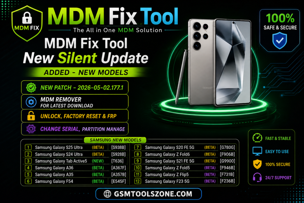 MDM Fix Tool v1.1.0.0 for Android device management and repair