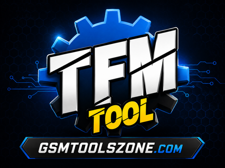 TFM Tool logo with GSMTOOLSZONE.COM branding