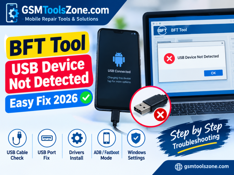 BFT Tool USB Device Not Detected