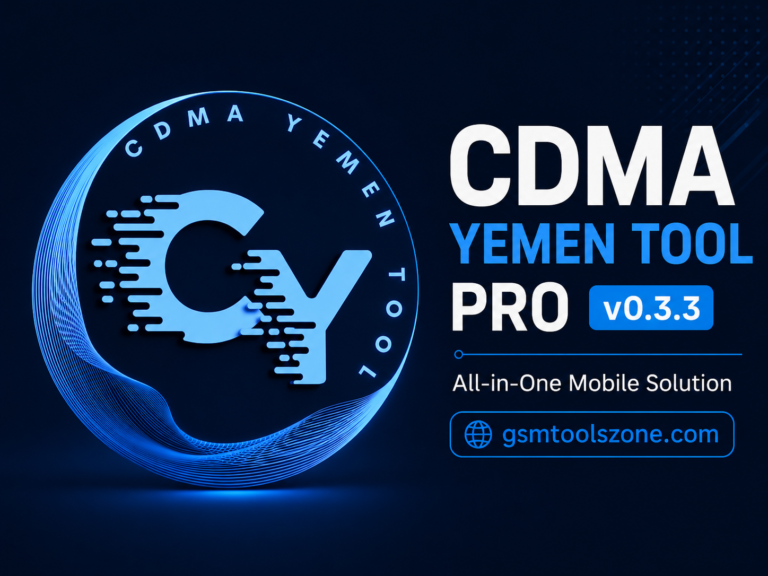 CDMA Yemen Tool Pro v0.3.3 mobile repair tool logo with gsmtoolszone.com