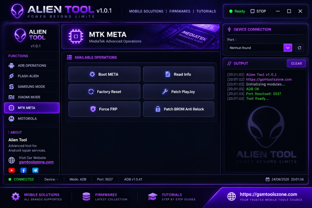 Alien Tool v1.0.1 MTK META interface for Android service operations