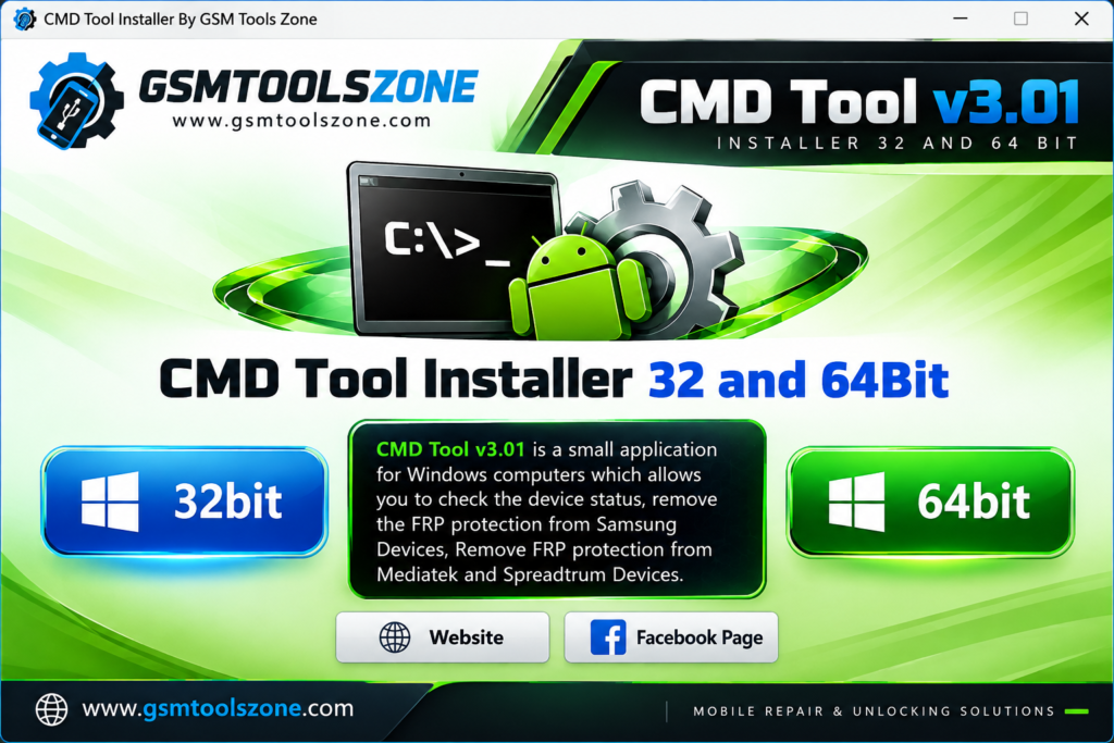 CMD Tool v3.01 installer for 32-bit and 64-bit Windows