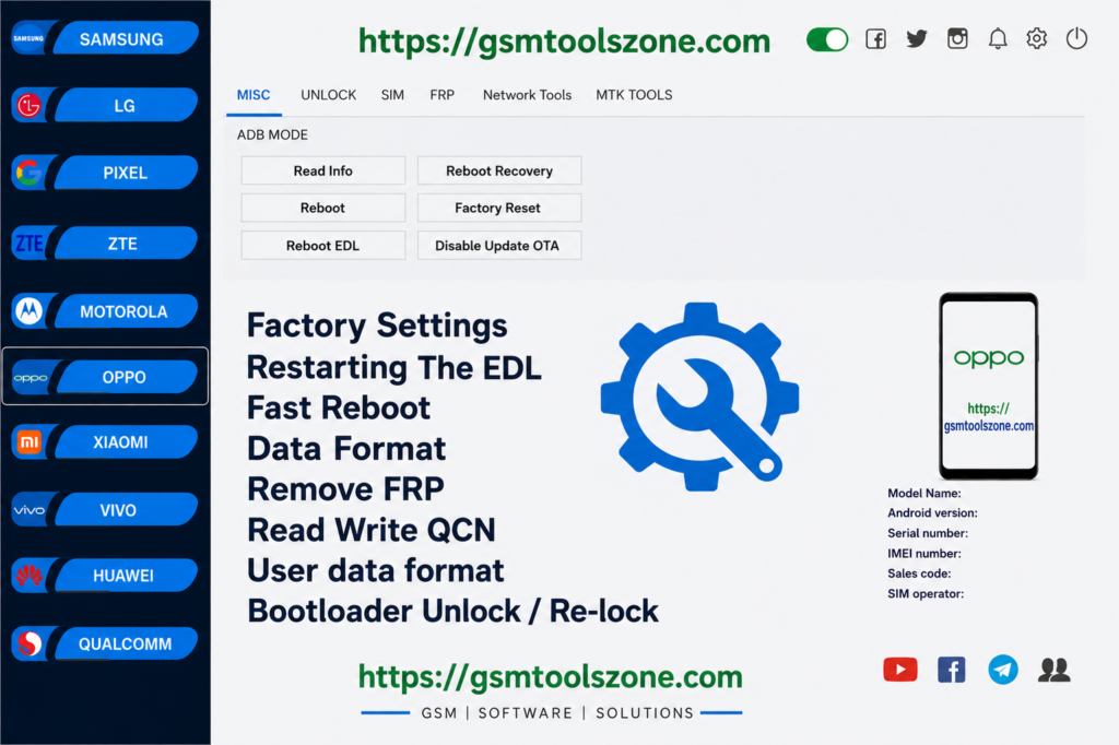 Hunter Tool V4.6.5 interface for mobile repair and flashing features