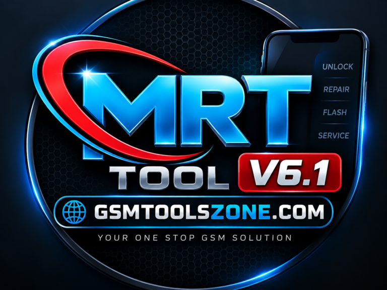 MRT Tool V6.1 logo with GSMToolsZone.com branding