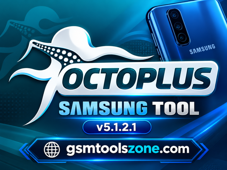 Octoplus Samsung Tool v5.1.2.1 logo with GSM Tools Zone branding