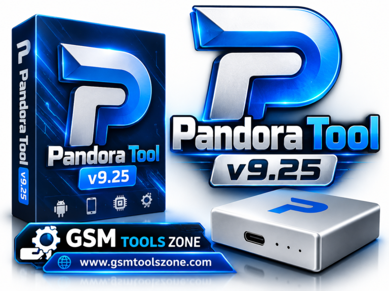 Pandora Tool v9.25 logo with GSM Tools Zone branding